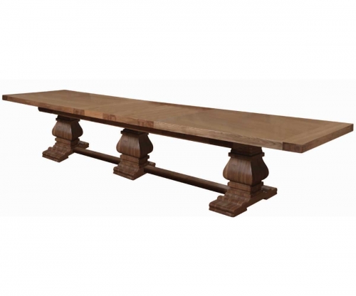 Windermere Grand Ark Royal Solid Oak Extending Monastery Table