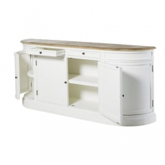 Birch Sideboard 4 doors 2 drawers in Ivory