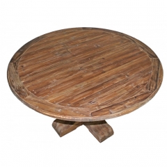 Square Base Round Dining Table
