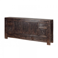 Antique Chinese sideboard, blackened pine