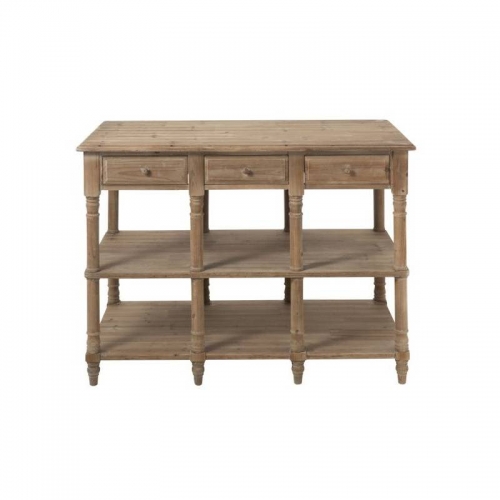 Drapery Table Console 6 Drawers Island Wooden Counter 70x95x131cm