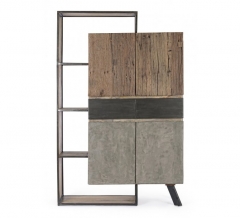 HIGH MODERN BUFFET WOOD METAL CONCRETE