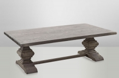 coffee table Oak Rustic Grey 140 x 80 cm Baroque Salon coffee table solid oak