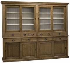 Country Style Kitchen Cabinet 268 x 48 x H. 225 cm - Various Colors - 2 Piece Kitchen Cabinet with 8 Sliding Doors and 10 Drawers