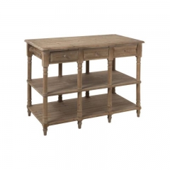 Drapery Table Console 6 Drawers Island Wooden Counter 70x95x131cm