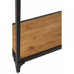 Console for Wine Bottles Wine Bar Counter in Natural Wood 38x76x120cm