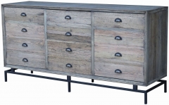 Industrial Reclaimed Oak Large Sideboard