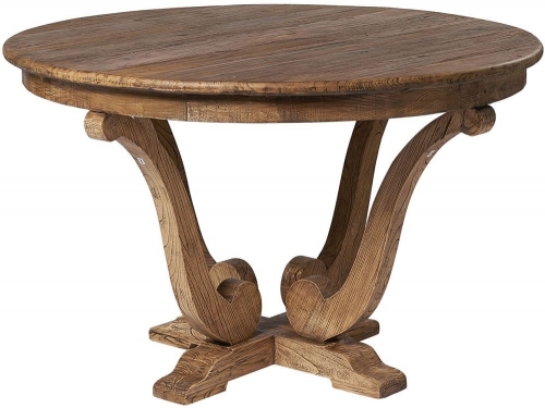 Old Reclaimed Elm Round Dining Table