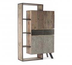 HIGH MODERN BUFFET WOOD METAL CONCRETE