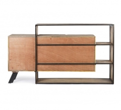 MODERN BUFFET WOOD METAL CONCRETE