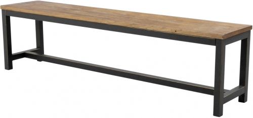 VINTAGE BENCH OLD ELM - DARK GRAY STEEL