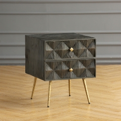 Ashley Checkered Bedside Table