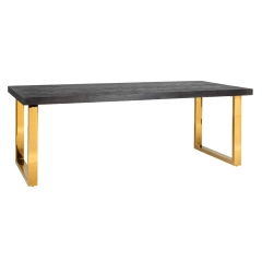 Dining table gold 220 (Black)