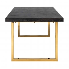 Dining table gold 220 (Black)