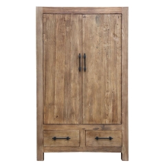 Industrial cabinet 2 doors 2 drawers in recycled elm - Transition