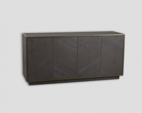 Sideboard with 4 doors, in Dark Gray finished wood