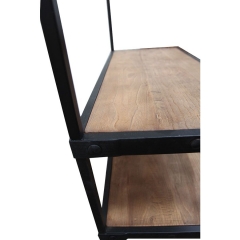 Industrial entrance furniture in recycled elm
