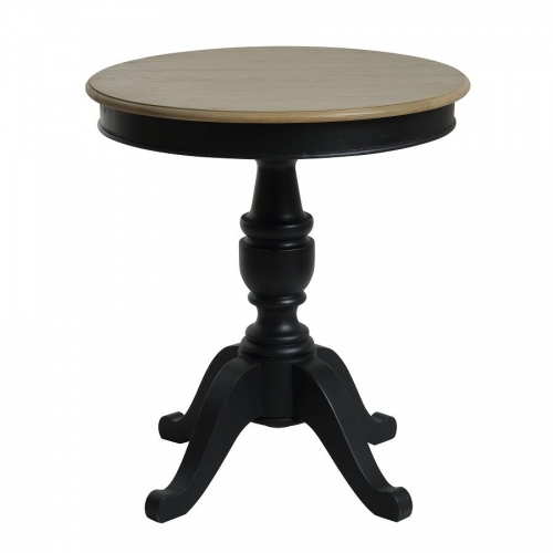 Aged Black Manoir Pedestal Table