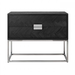 Chest of drawers Blackbone silver 2 drawers