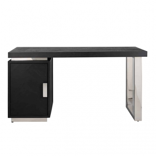 Desk Blackbone silver 1-door