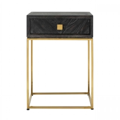 Bedside table gold 1-drawer