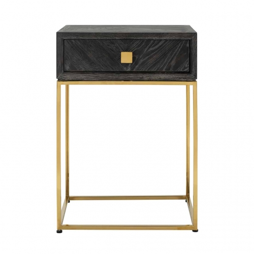 Bedside table gold 1-drawer