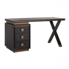 Oak Stainless Steel Desk