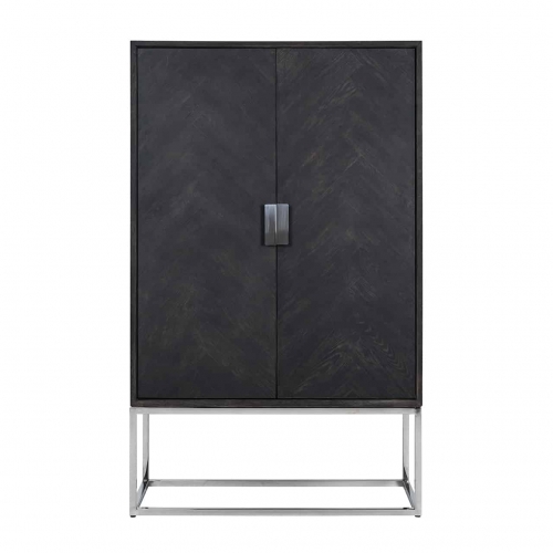 Wall cabinet Blackbone silver 2-doors low type