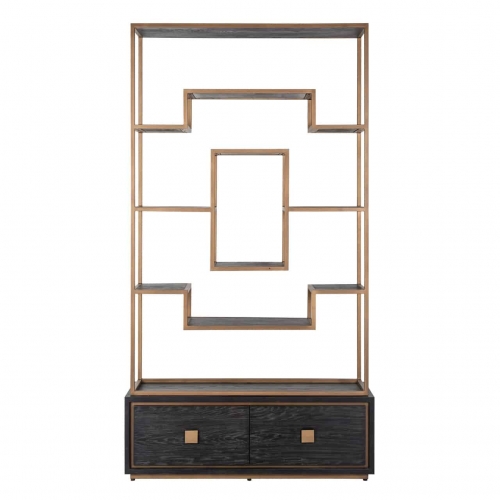 Wall cabinet 2 drawers (Brushed Gold)