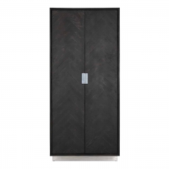 Wall cabinet Blackbone silver 2-doors high type
