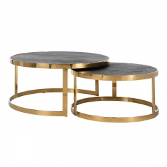 Coffee table gold set of 2 (Black)
