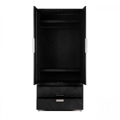 Cupboard Blackbone silver 2-doors 2-drawers