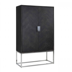 Wall cabinet Blackbone silver 2-doors low type