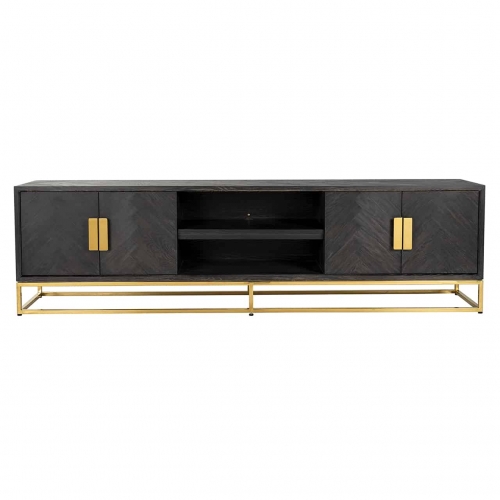 TV sideboard gold 4-doors 220cm