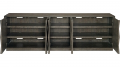 TRANSITIONAL ENTERTAINMENT CONSOLE WITH VENTED ADJUSTABLE SHELVES