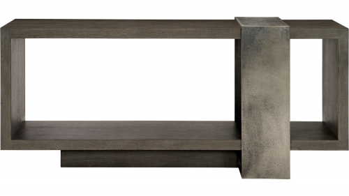 CONTEMPORARY CONSOLE TABLE WITH METAL BAND