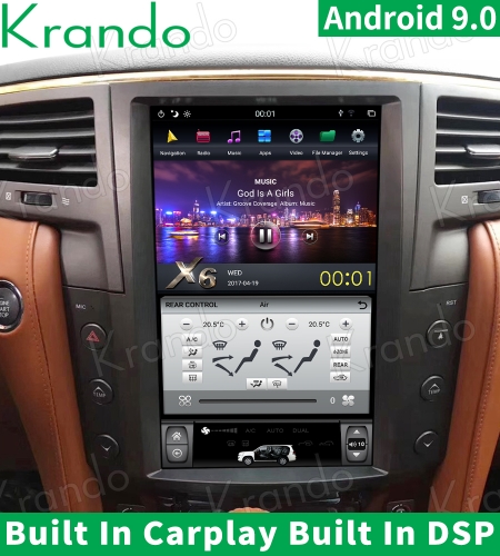 Krando Android 9.0 4G 13.6'' Tesla Style Car Radio Player For Lexus LX570 2008-2015 Multimedia GPS Audio Carplay DSP GPS WIFI