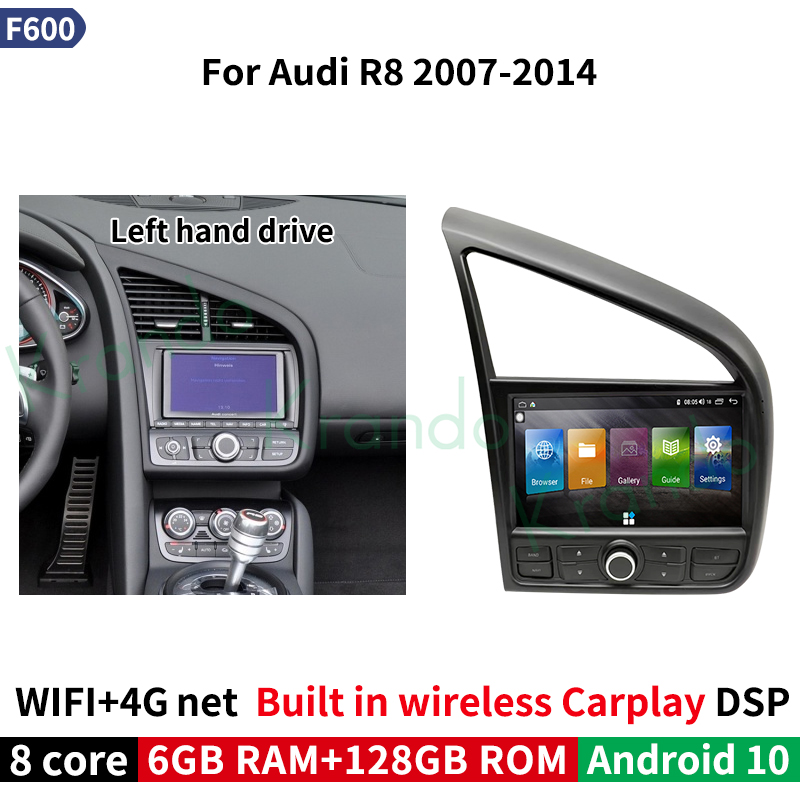 Navifly 9‘’ 8+128G Car Radio Video Player GPS Head Unit For Audi TT MK2 8J  2006-2012 carplay DSP 8G+128G Navigation cooling fan