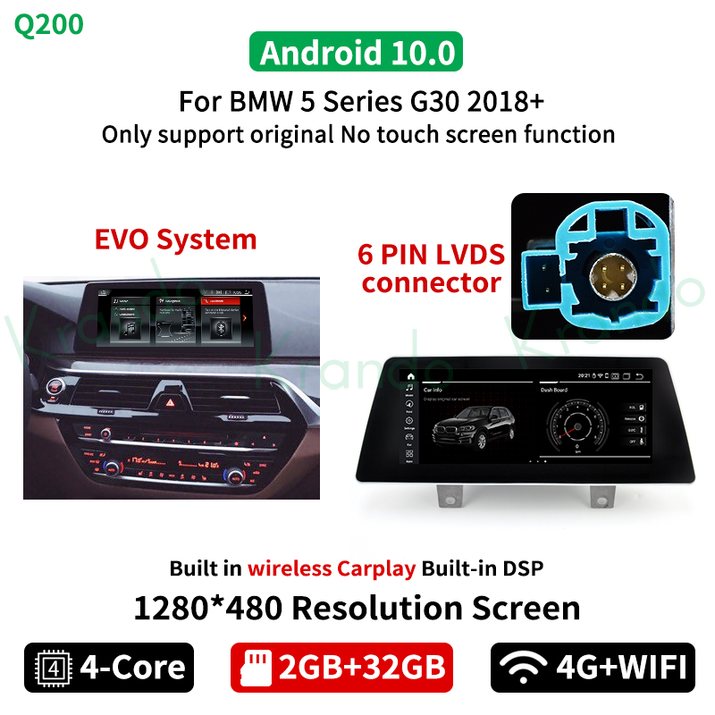 10.25 Android 10.0 Car Multimedia player For BMW 5 Series  F10/F11/520(2011-2016) CIC NBT GPS Autoradio navigation IPS Carplay