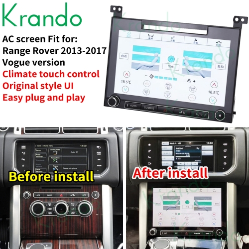 Krando Full Touch LCD AC Display Instrument For Land Rover Range Rover Vogue L405 2013-2017 Air Conditioning Head Unit