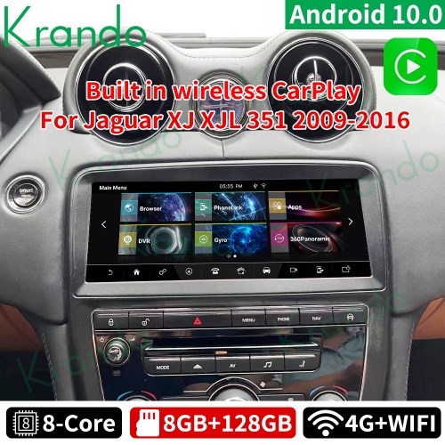 Krando 10.25" Android 10.0 8G 128G Car Radio Audio Player Multimedia For Jaguar XJ XJL 351 2009-2016 Bosch Wireless Carplay