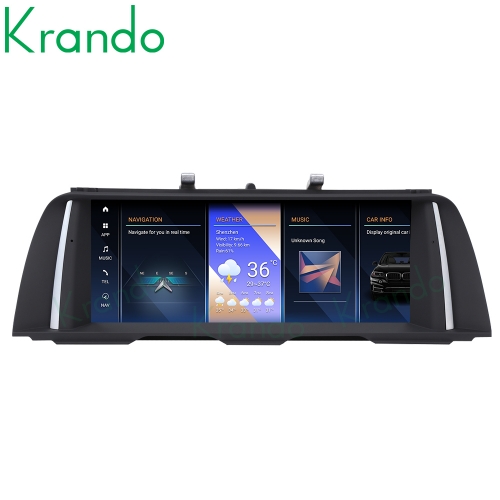 Krando Android 12.0 6G 128G 10.25'' Car Radio For BMW 5 Series F10 F11 2011-2016 NBT CIC Multimedia Player Wireless Carplay