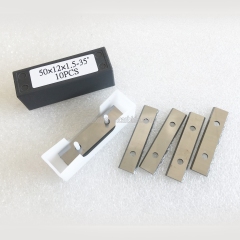 Two sided 50x12x1.5mm Rectangular Tungsten Carbide...