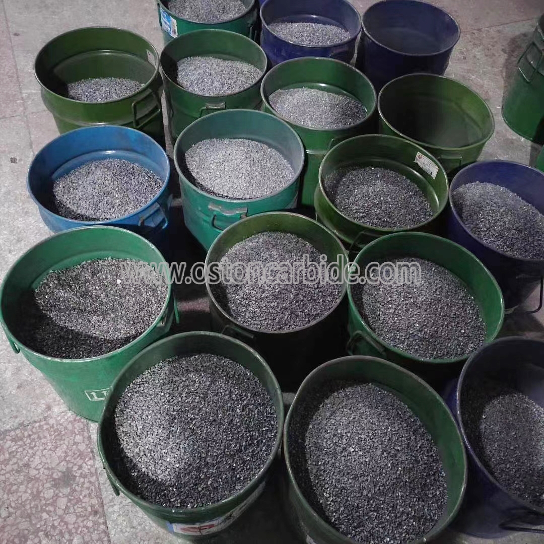 crushed tungsten carbide anvil particles