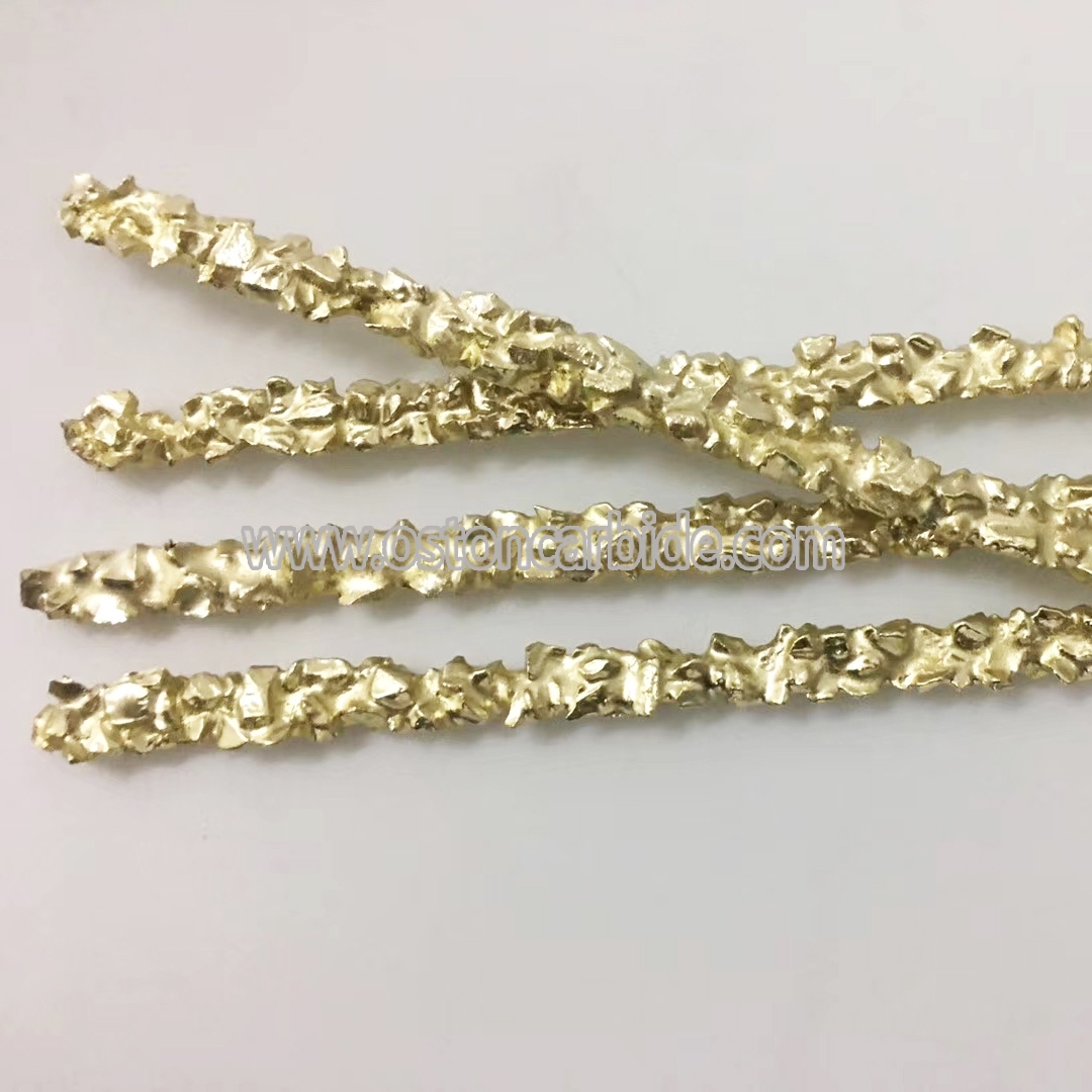 3/16''-1/8'' Golden Tungsten Carbide Bare Rods for Mining and Construction Wear Parts