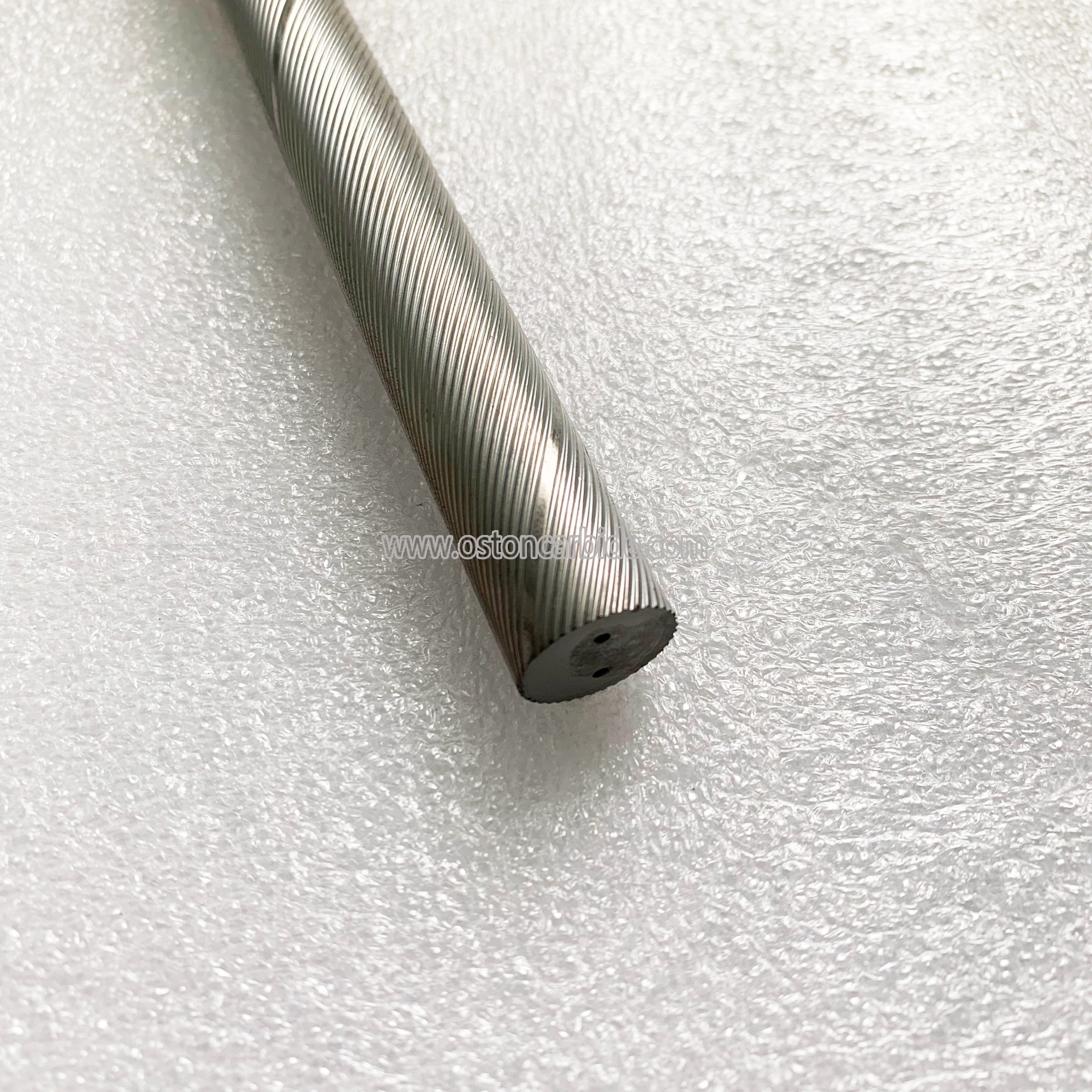 12% Cobalt Tungsten Carbide Round Bar , Hard Alloy Round Bar With Two Spiral Holes For Carbide Cutting Tools