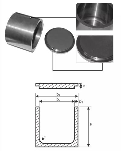 YG8 Standard 250ml Well Polished Tungsten Carbide Ball Mill Grinding Jar for Planetary Ball Mills
