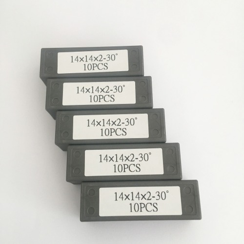 14x14x2mm Tungsten Carbide Reversible Blades for Wood Jointer Helical Spiral Cutterhead
