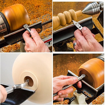 Aluminium Alloy Handle Round Arbor Woodturning Sticks Tools Carbide Cutters