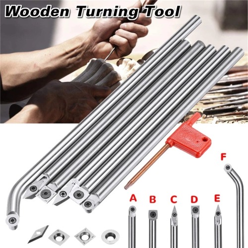 Aluminium Alloy Handle Round Arbor Woodturning Sticks Tools Carbide Cutters
